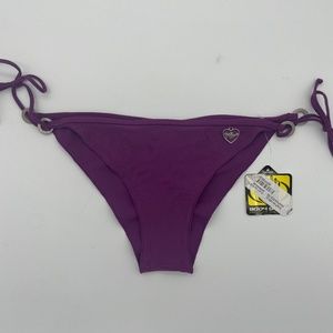 NWT Body Glove Women's Smoothies Brasilia Solid Tie Side Cheeky Bikini ~ Size M